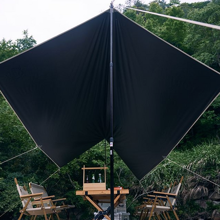 Vinyl camping canopy outdoor 3-4 person coated rainproof sun protection portable camping equipment