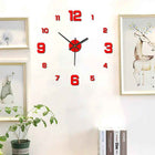 Creative digital glow-in-the-dark clock Personality home diy wall clock punch free decorative wall stick clock acrylic wall clock
