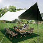 Vinyl camping canopy outdoor 3-4 person coated rainproof sun protection portable camping equipment
