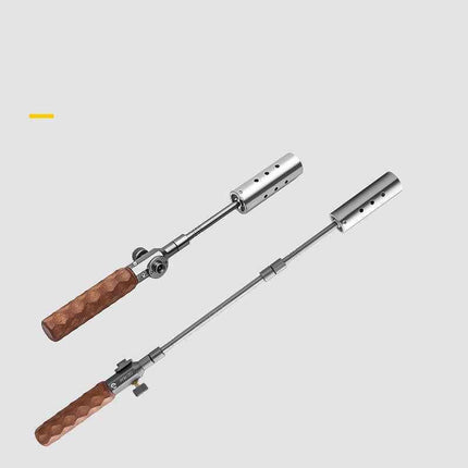 Camping long flame igniter Outdoor portable wooden handle burner Picnic barbecue gas gun Detachable stove kit