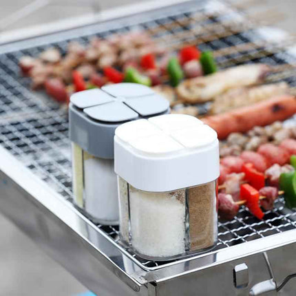 4 in 1 Camping Hike seasoning jar Outdoor cooking grill Barbecue Spice dispenser Camping supplies Cookware equipment accessories