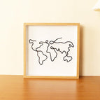 15*15cm / Original wood frame (map version)
