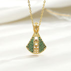 Gold gold green and white zircon