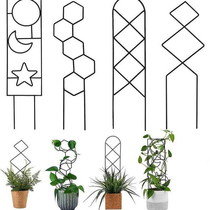 Supporto Stelo Rampicante con Griglia per Vasi - Decorazione Giardino