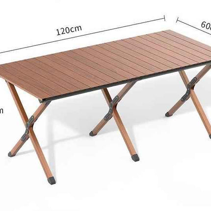 Outdoor folding table Aluminum alloy egg roll table Portable camping table picnic table Camping supplies equipment