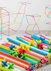 200PCs bag (100 straw +100 connector)