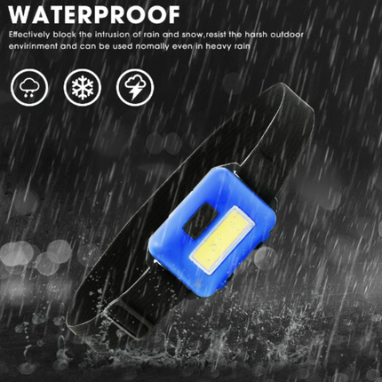 Mini COB Headlamp portable LEDHeadlamp waterproof headlamp with 3 modes of lighting outdoor camping head flashlight