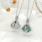 White gold green and white zircon