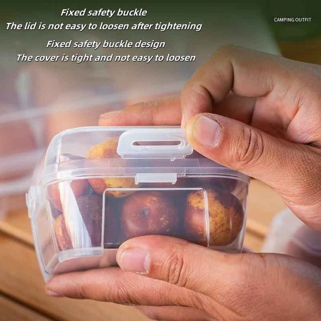 3/4/8 Mesh Transparent portable egg carton Shock-proof camping picnic egg storage box Refrigerator camping egg container