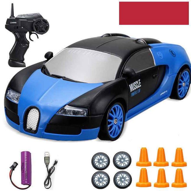 Thunder 4Wd Rc Drift Vehicle Wireless Remote Toy Car Rechargeable Electric High Speed