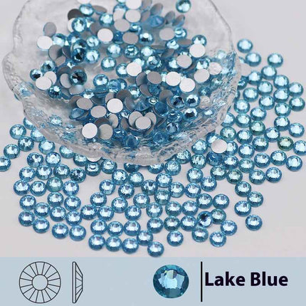 Sparkling Circular Flat Base Gemstone Glass Diamond