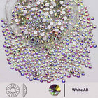 Sparkling Circular Flat Base Gemstone Glass Diamond