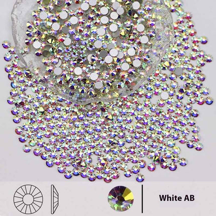 Sparkling Circular Flat Base Gemstone Glass Diamond