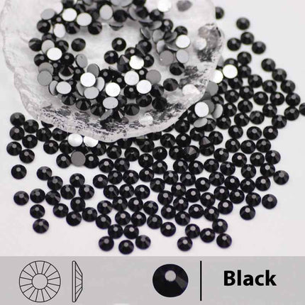 Sparkling Circular Flat Base Gemstone Glass Diamond