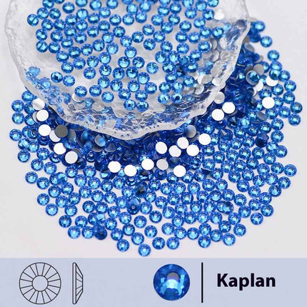 Sparkling Circular Flat Base Gemstone Glass Diamond
