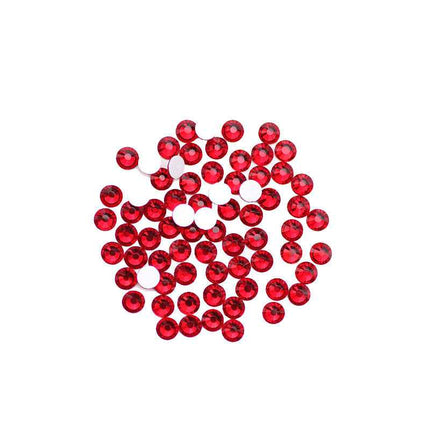 Sparkling Circular Flat Base Gemstone Glass Diamond