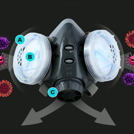 Polymer particle respirator
