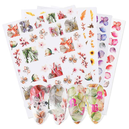Japanese 3D watercolor nail decals