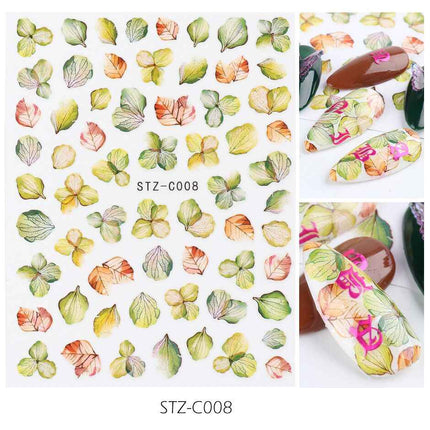 Japanese 3D watercolor nail decals