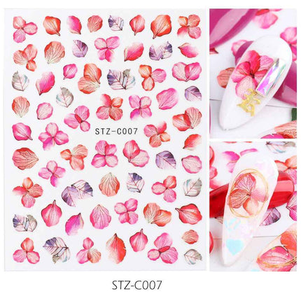 Japanese 3D watercolor nail decals