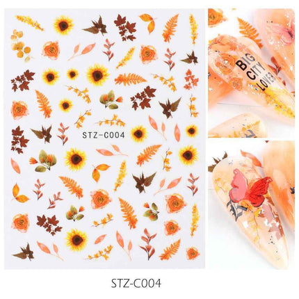 Japanese 3D watercolor nail decals