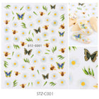 Japanese 3D watercolor nail decals