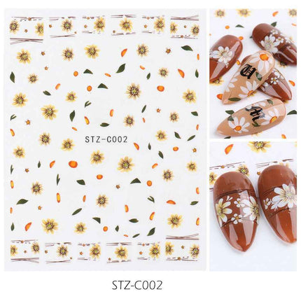 Japanese 3D watercolor nail decals