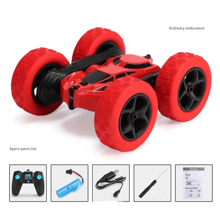 Wireless stunt vehicle dual-flip action barrel