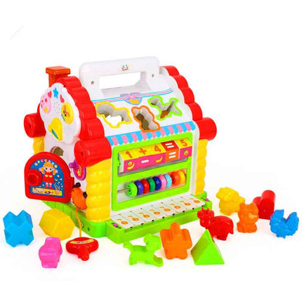 Playful Kids Activity Table with Blocks and Puzzle Features