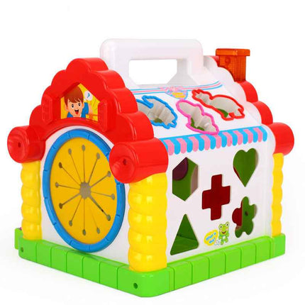 Playful Kids Activity Table with Blocks and Puzzle Features
