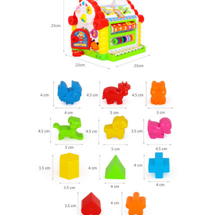 Playful Kids Activity Table with Blocks and Puzzle Features