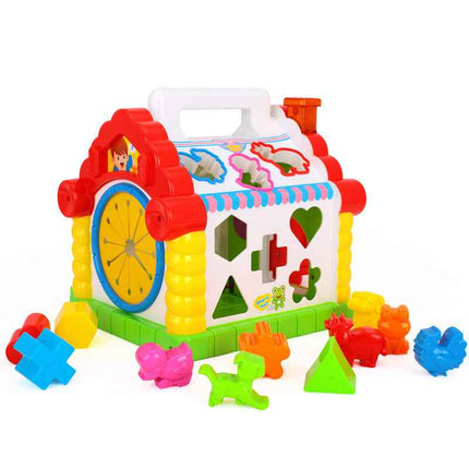 Playful Kids Activity Table with Blocks and Puzzle Features