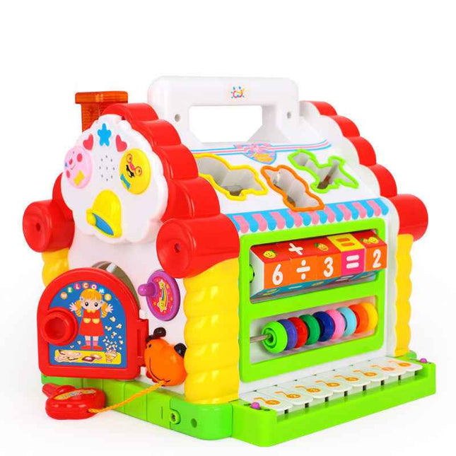 Playful Kids Activity Table with Blocks and Puzzle Features