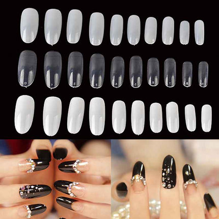 Clear circular manicure