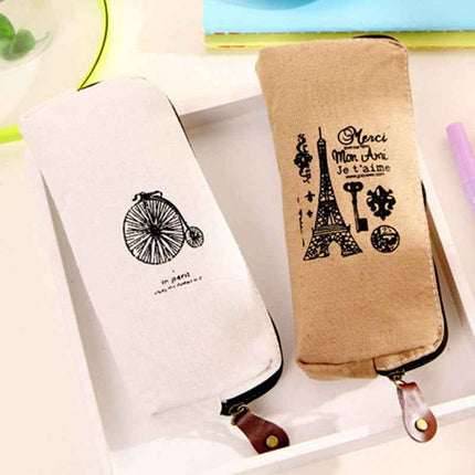 Astuccio Paris Icon in Cotone e Lino - Porta Penne e Cancelleria