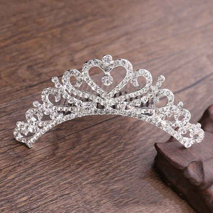Tiara Bambina con Perline - Cerchietto Sposa Principessa per Cerimonie