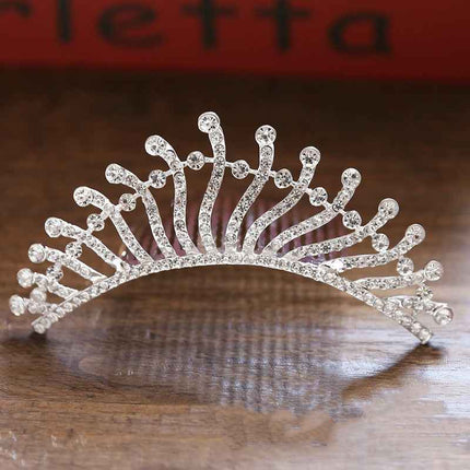 Tiara Bambina con Perline - Cerchietto Sposa Principessa per Cerimonie