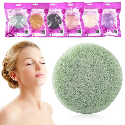 Gentle Circular Konjac Facial Cleansing Pad
