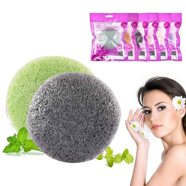 Gentle Circular Konjac Facial Cleansing Pad