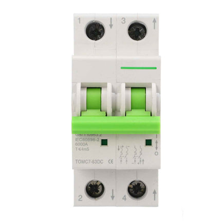 Compact PV Circuit Breaker DC550V Thermal Magnetic Switch 2P 40A Disconnect