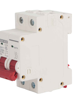 2 Pole Circuit Interrupter 6kA Cutoff DIN Mount 16A 1000V DC