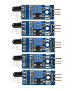 5 units IR obstacle detection sensor for robotic vehicle automation