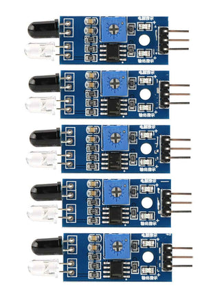 5 units IR obstacle detection sensor for robotic vehicle automation
