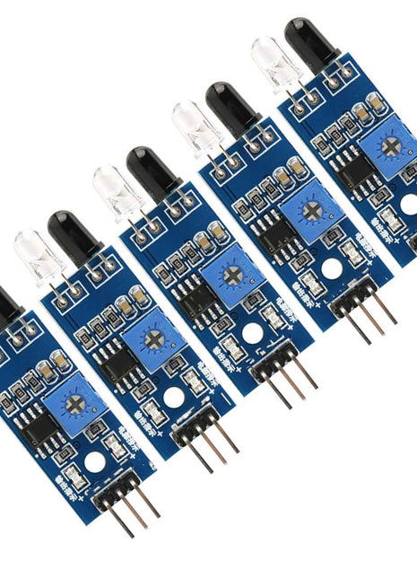 5 units IR obstacle detection sensor for robotic vehicle automation