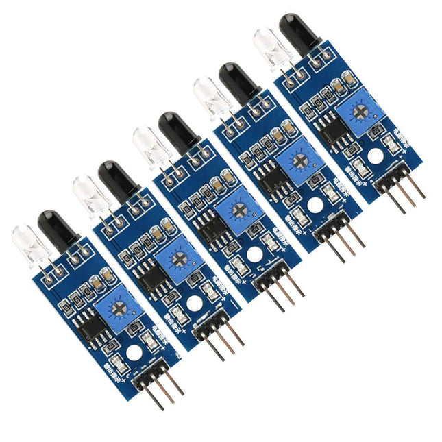 5 units IR obstacle detection sensor for robotic vehicle automation
