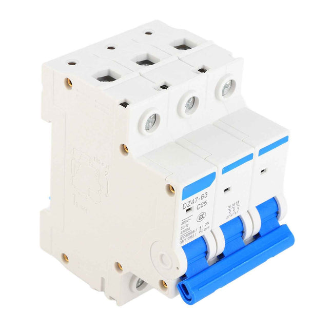 DZ47-63 C25 3P 25A 400V Compact RCCB Safety Switch