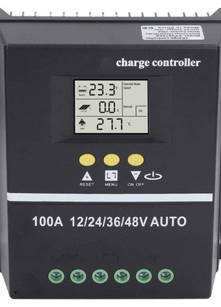 Smart Solar Charger with Dual USB Ports, LCD Screen, Auto Voltage 12V-48V for Panels