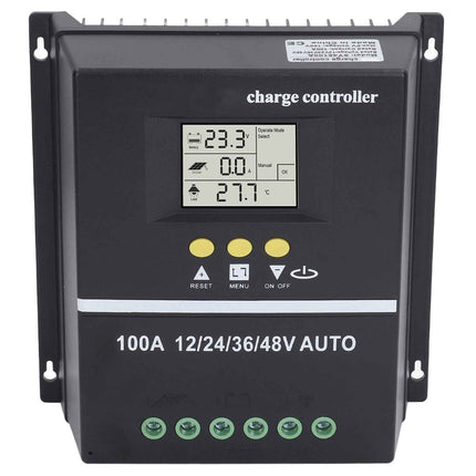 Smart Solar Charger with Dual USB Ports, LCD Screen, Auto Voltage 12V-48V for Panels