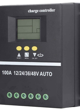 Smart Solar Charger with Dual USB Ports, LCD Screen, Auto Voltage 12V-48V for Panels