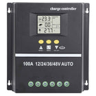 Smart Solar Charger with Dual USB Ports, LCD Screen, Auto Voltage 12V-48V for Panels